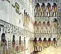 The Tomb of Seti I, Pillared chamber F Relief from KV17, the Tomb of Seti I Detail of the Book of Gates, 5th hour.