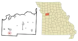 Location of Lake Lafayette, Missouri