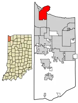 Location of East Chicago in Lake County, Indiana.
