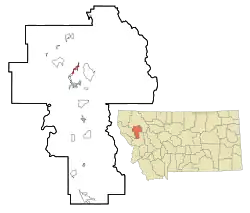 Location of Kings Point, Montana