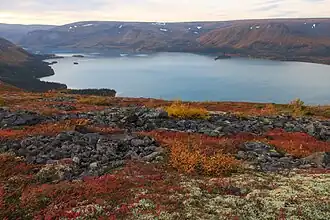 Lake Seydozero in fall colors