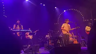 Lamp playing at the McMenamins Crystal Ballroom in Portland, OR in 2024 (from left to right: Kaori Sakakibara, Yusuke Nagai, and Taiyō Someya)