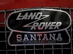 Land Rover Santana Series grille and back badge