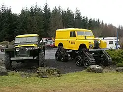 Series II 'Forest Rover' (left) and 'Cuthbertson' (with tracks)