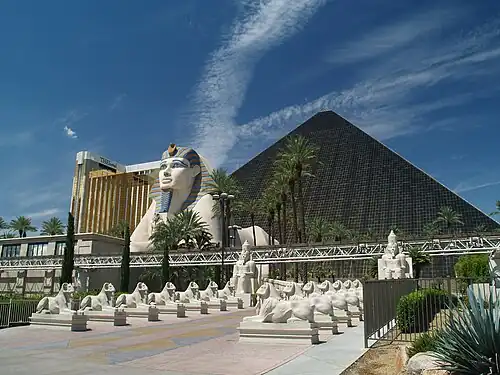Mixed with Postmodernism – Luxor Hotel and Casino in Las Vegas, by Veldon Simpson and Perini Building Company, 1992–1993[40]