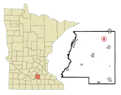 Location of Heidelberg, Minnesota