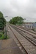 Leasowe Road bridge viewed from the end of the platform.