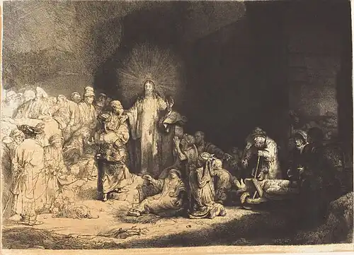 "The Hundred Guilder Print" (Christ Receiving the Sick, after Rembrandt)