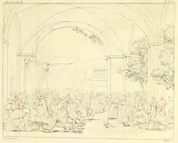 Peste de Barcelone, lithograph of painting of 1822.