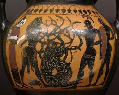 Herakles fighting the Lernaean Hydra, circa 540/530 BC. Paris: Louvre
