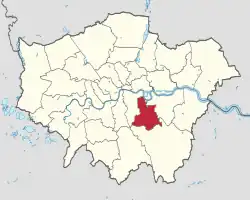 Lewisham shown within Greater London