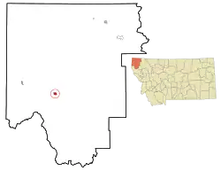 Location of Libby, Montana
