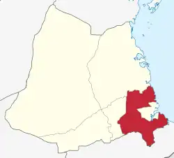 Lindi District location map