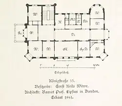 Floor plan by Lipsius for Villa Ernst Keil