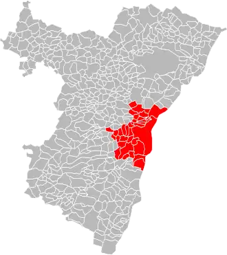 Location of the metropolis, in the Bas-Rhin department.