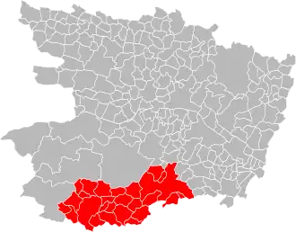 Location within the Maine-et-Loire department