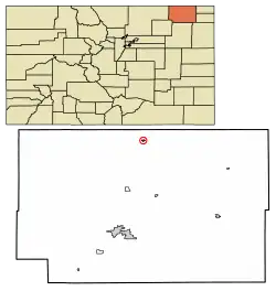 Location in Logan County, Colorado