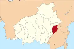 Location within Central Kalimantan