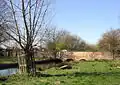 The Pantile Bridge crossing the Longford River, across the very southern end of the A312 in Hampton