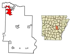 Location in Lonoke County, Arkansas