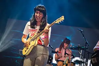 Los Bitchos performing at the Wide Awake Festival in 2021