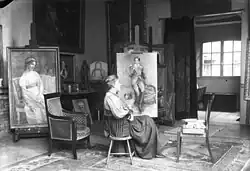Louise Catherine Breslau in her studio