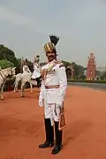 Lt. Col. Mahender Singh (former second-in-command of the regiment) in summer ceremonial uniform
