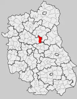 Location within the county and voivodeship