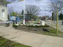 Ludington library new front landscape, April 2012