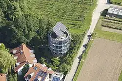 Bird's eye view of the Heliotrope in Freiburg