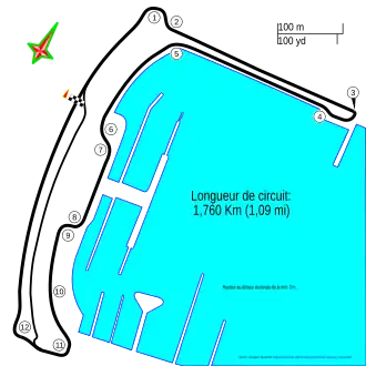 Layout of the Monaco Formula E street circuit