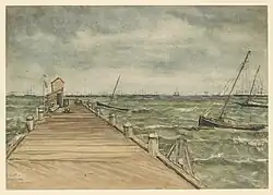 Painting of a pier in St Kilda, Victoria