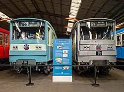 Front view of MF 67D and Zébulon (a Sprague-Thomson can be seen on the left, and on the right a MA 51)