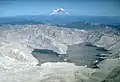 Spirit Lake filled with debris from the eruption. October 4, 1980
