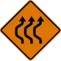 CW24-1b (I) Double reverse curve (left) (3 lanes)