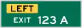 E1-5iP 3 Digit Left Exit Number with single letter suffix (plaque)