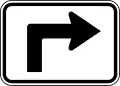 M5-1 (D) Advance Right Turn Arrow (90 Degree Angle)