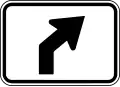 M5-2 (D) Advance Right Turn Arrow (45 Degree Angle)