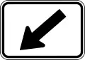 M6-2a (I) Downward Diagonal Left Directional Arrow