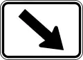 M6-2a (D) Downward Diagonal Right Directional Arrow