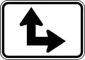 M6-6 (D) Straight And Right Directional Arrow