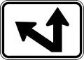 M6-7 (I) Diagonal Left And Straight Directional Arrow