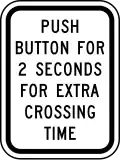 R10-32P Push button for 2 seconds for extra crossing time