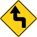 W1-3 (I) Reverse turn, first to the left