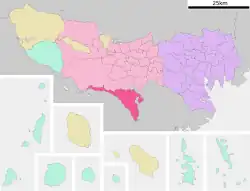 Location of Machida in Tokyo