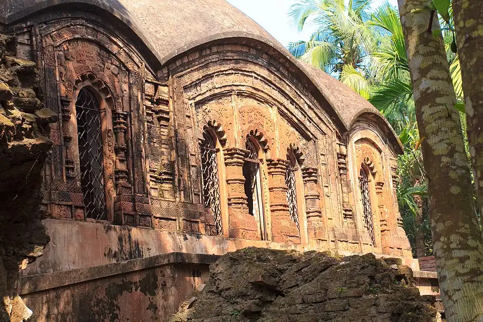 Upper corner view of the temple