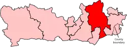 Location of the Maidenhead constituency in Berkshire after the 2023 boundary review