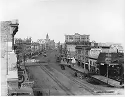 Main Street in 1887 (at Pioneer Avenue, looking north)