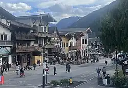 Leavenworth's main street was modeled on a Bavarian village.