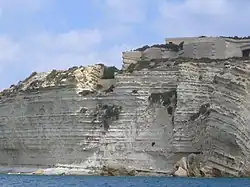 North casemates and the end of the north ditch